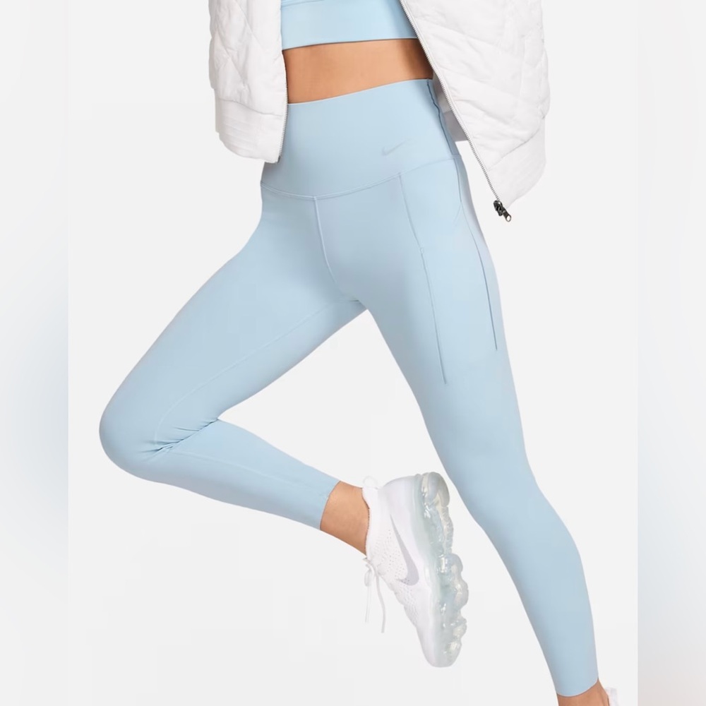 Nike Universa Light Blue Leggings Dri-Fit Women’s Size XL Excellent Condition